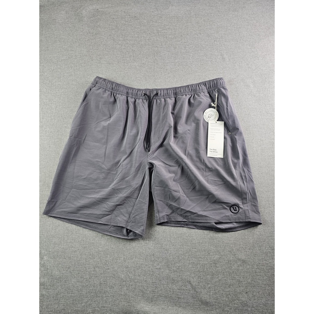 Vuori Elevate Kore 7" Shorts Mens XXL Gray Lined Athletic Performance V382
